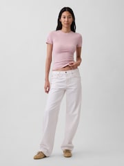 Gap Pink Close Knit Jersey T-Shirt - Image 3 of 4