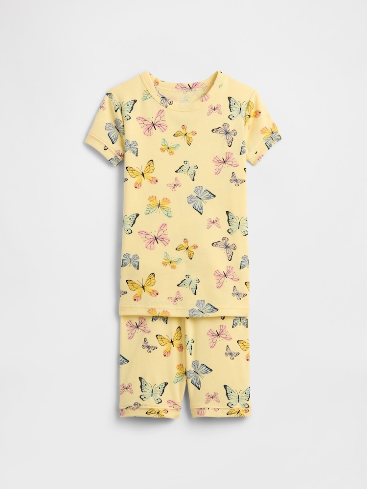 Gap Yellow Cotton Butterfly pyjamas Set (4-13yrs) - Image 1 of 3
