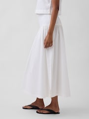 Gap White Poplin Drop-Waist Maxi Skirt - Image 4 of 4