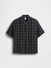 Gap Black check Gauze Shirt (4-13yrs) - Image 3 of 4