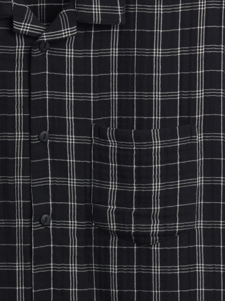 Gap Black check Gauze Shirt (4-13yrs) - Image 4 of 4
