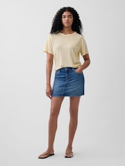 Gap Yellow Linen-Blend Relaxed T-Shirt - Image 3 of 4