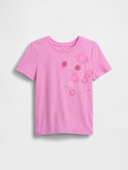 Gap Pink Relaxed Graphic T-Shirt (4-13yrs) - Image 1 of 2