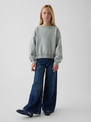 Gap Green Vintage Soft Wedge Crew Neck Sweatshirt (12mths-5yrs) (12mths-5yrs) - Image 1 of 5