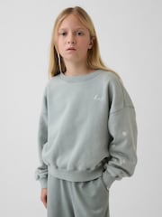 Gap Green Vintage Soft Wedge Crew Neck Sweatshirt (12mths-5yrs) (12mths-5yrs) - Image 2 of 5