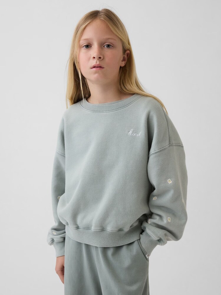 Gap Green Vintage Soft Wedge Crew Neck Sweatshirt (12mths-5yrs) (12mths-5yrs) - Image 2 of 5