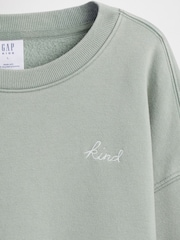 Gap Green Vintage Soft Wedge Crew Neck Sweatshirt (12mths-5yrs) (12mths-5yrs) - Image 4 of 5