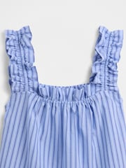 Blau gestreift - Gap Ruffle Poplin Pyjama Top - Bild 5 von 5