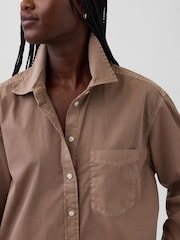 Gap Brown Cotton Poplin Big Shirt - Image 4 of 4