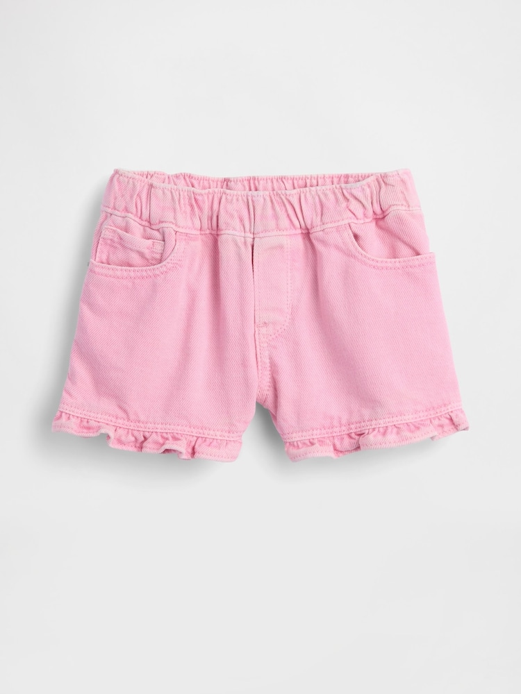 Gap Denim Stride Pull On Ruffle Shorts (6mths-5yrs) - Imaginea 1 din 2