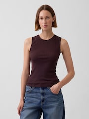 Gap Brown Pointelle Shell Vest - Image 1 of 3