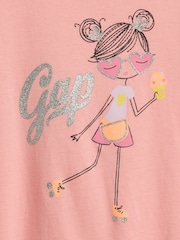 Roz - Tricou grafic Gap (6luni-13ani) - Imaginea 3 din 3