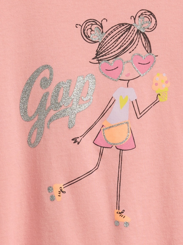 Roz - Tricou grafic Gap (6luni-13ani) - Imaginea 3 din 3
