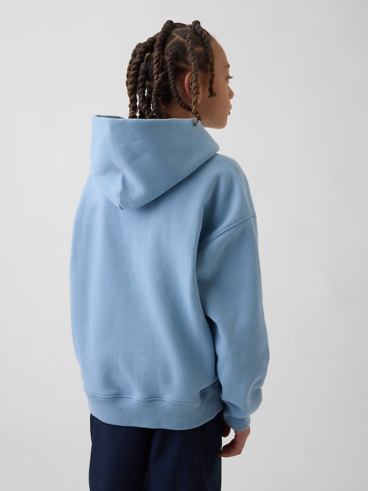 Bleu - Gap VintageSoft Relaxed Graphic Hoodie (4-13yrs) - Image 2 de 5