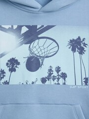 Bleu - Gap VintageSoft Relaxed Graphic Hoodie (4-13yrs) - Image 5 de 5