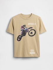 beige - T-shirt graphique Gap (4-13ans) - Image 1 de 3