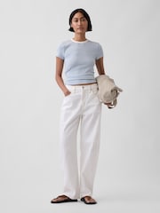 Gap Blue Stripe Modern Crew neck T-Shirt - Image 3 of 4