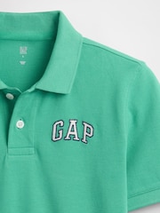 Gap Green Logo Pique Polo Shirt (4-13yrs) - Image 3 of 3