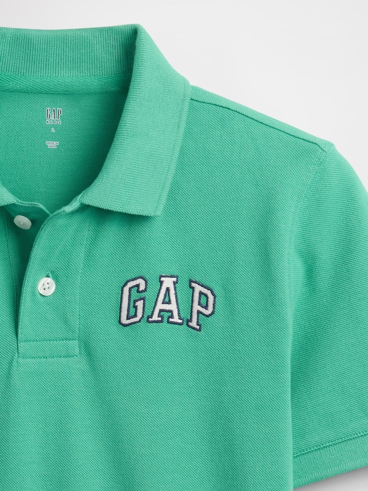 Gap Green Logo Pique Polo Shirt (4-13yrs) - Image 3 of 3