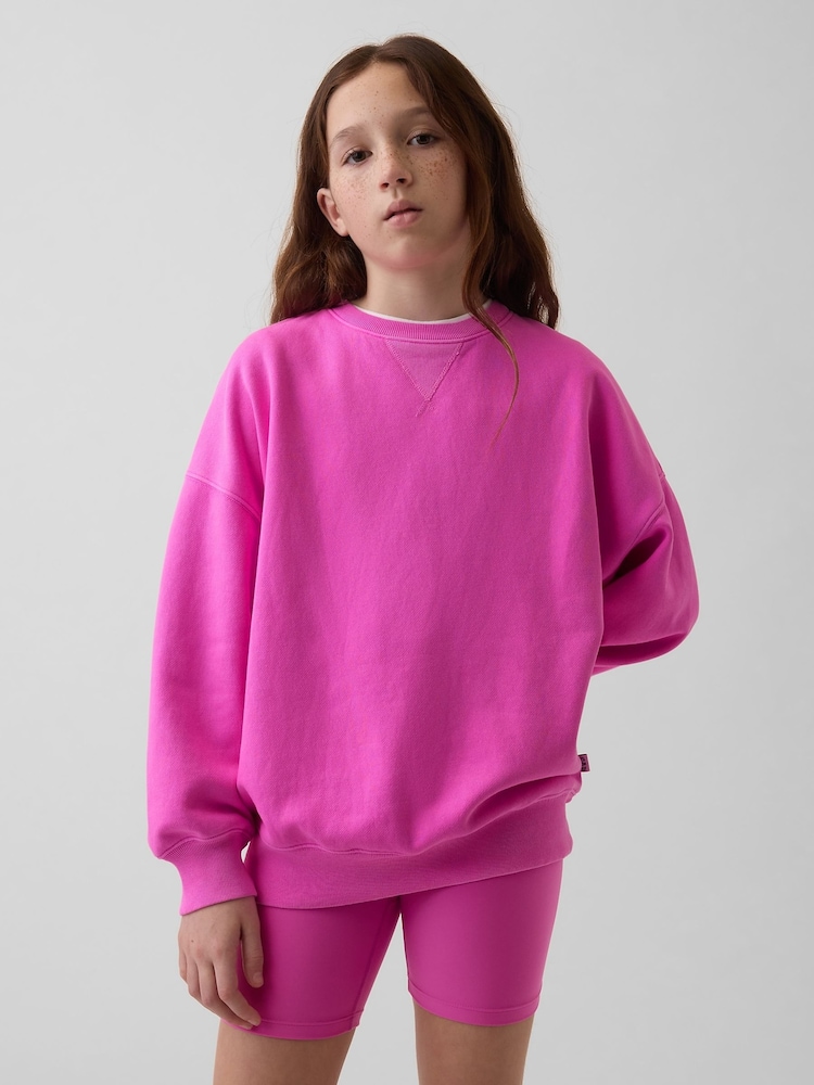 Gap Pink VintageSoft Oversized Tunic Sweatshirt (4-13yrs) (4-13yrs) - Image 1 of 5