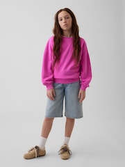 Gap Pink VintageSoft Oversized Tunic Sweatshirt (4-13yrs) (4-13yrs) - Image 3 of 5