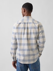 Gap Cream/Blue Check Oxford Button-Down Shirt - Image 2 of 4