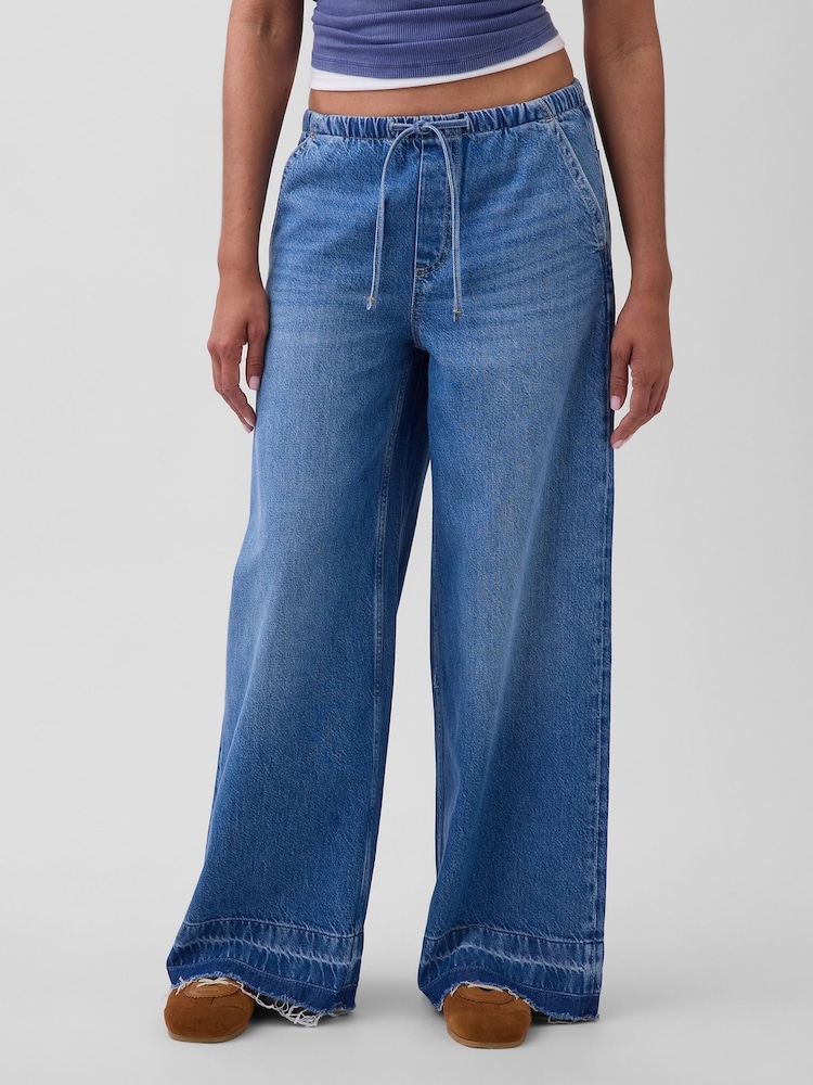 Gap Medium wash Mid Rise UltraSoft Easy Baggy Jeans - Image 1 of 4