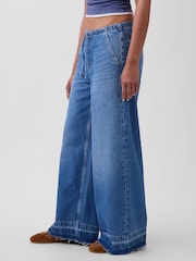 Gap Medium wash Mid Rise UltraSoft Easy Baggy Jeans - Image 3 of 4