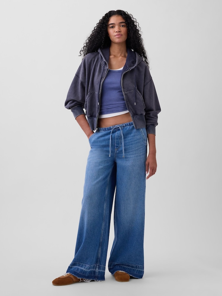 Gap Medium wash Mid Rise UltraSoft Easy Baggy Jeans - Image 4 of 4