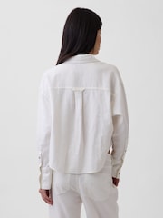 Gap White Linen Oversized Shirt - Image 2 of 5
