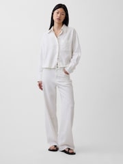Gap White Linen Oversized Shirt - Image 4 of 5