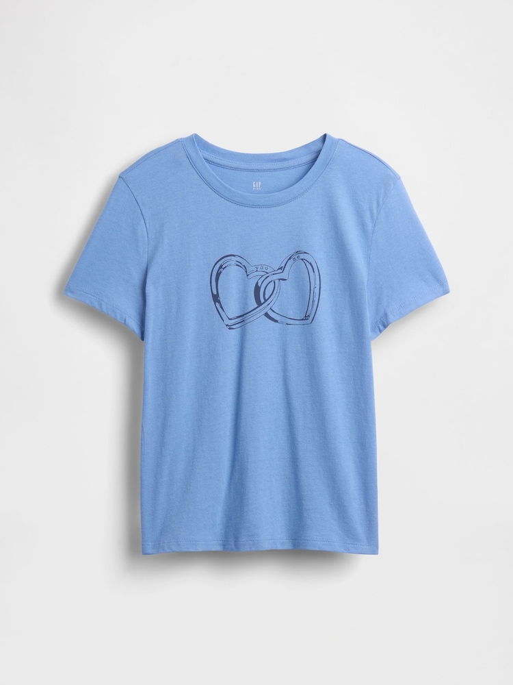 Gap Blue Relaxed Graphic T-Shirt (4-13yrs) - Image 1 of 2