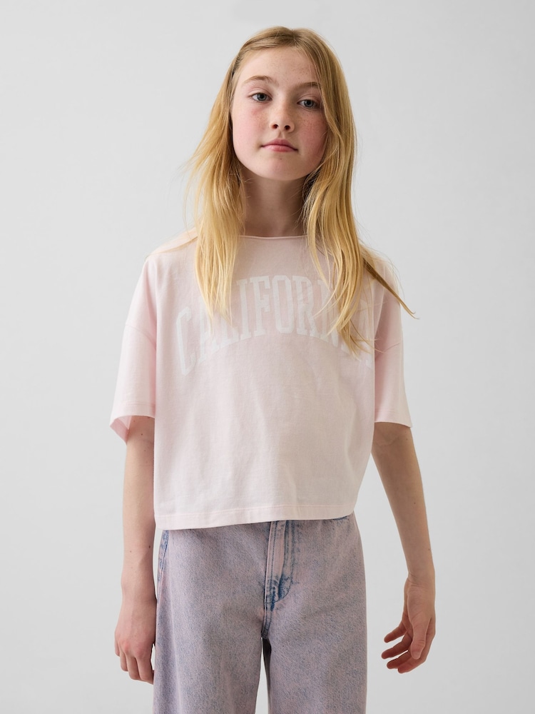 Gap Oversized Wide-Neck T-Shirt (4-13yrs) - Imaginea 1 din 4