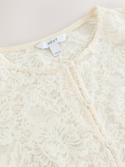 Ecru Long Sleeved Lace Cardigan - Image 8 of 8