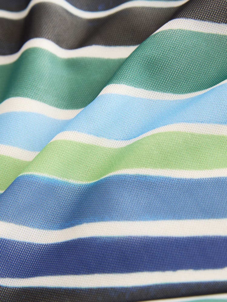 Blue/Green Stripe Mesh Maxi Skirt - Image 8 of 8