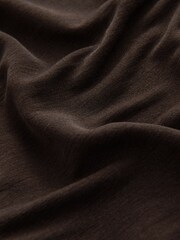 Schokoladenbraun - Sheer Balloon Leg Tie Waist Trousers - Bild 3 von 3