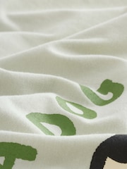 Sage Green Slogan Dogs Seminal x Lauren Emmet Stripe Short Pyjamas Set - Image 3 of 4