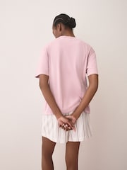 Lilac Purple Woven Stripe Short Pyjamas Set - Image 3 of 5