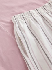 Lilac Purple Woven Stripe Short Pyjamas Set - Image 7 of 8