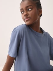 Blue Woven Stripe Short Pyjamas Set - Image 3 of 4