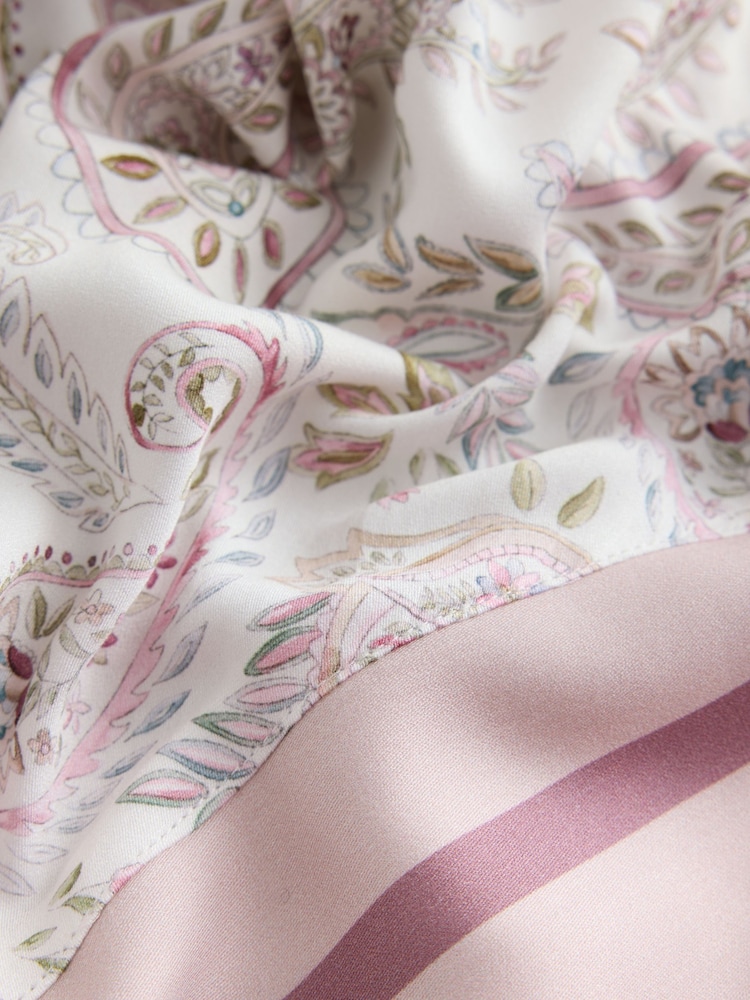 Cream Paisley Lightweight Viscose Slips - Image 8 of 8