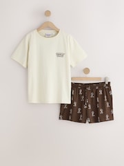 Ecru/Brown Looney Tunes - Kurzes Pyjama-Set - Bild 5 von 8