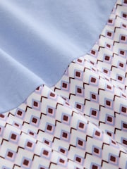 Blue Geometric Maternity Short Sleeve Pyjamas - Image 8 of 9