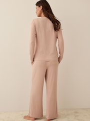 Pink Maternity Jersey Long Sleeve Pyjamas - Image 3 of 9
