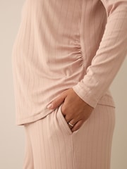Pink Maternity Jersey Long Sleeve Pyjamas - Image 5 of 9