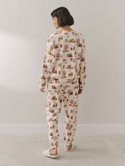 Cream Autumnal Hamish The Highland Cow Cotton Long Sleeve Pyjamas - Image 2 of 8