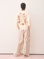 Oatmeal Autumnal Sweatshirt and Flannel Pyjamas - Image 2 of 5