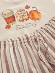 Oatmeal Autumnal Sweatshirt and Flannel Pyjamas - Image 7 of 8