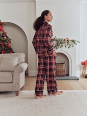 Rdeča/mornarsko modra karo - Matching Family Christmas Flannel Pyjamas - Slika 3 iz 5