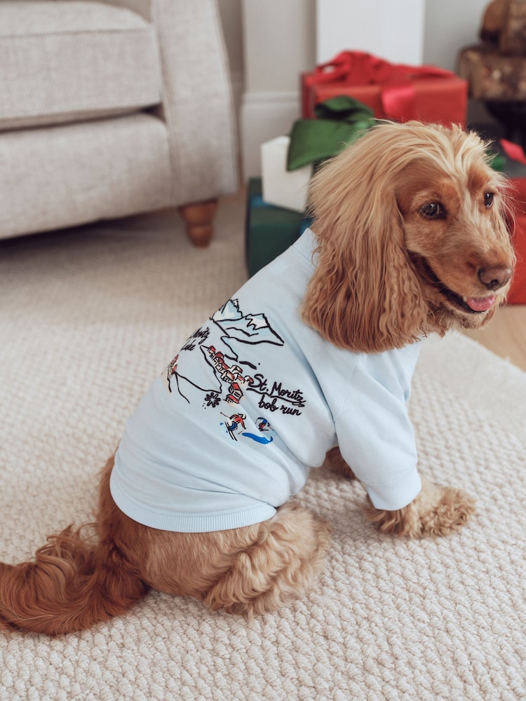 Light Blue Map Print Matching Family Christmas Sweatshirt and Flannel Pyjamas - Image 6 of 6 Light Blue Map Print Matching Family Christmas Sweatshirt and Flannel Pyjamas - Image 6 of 6
